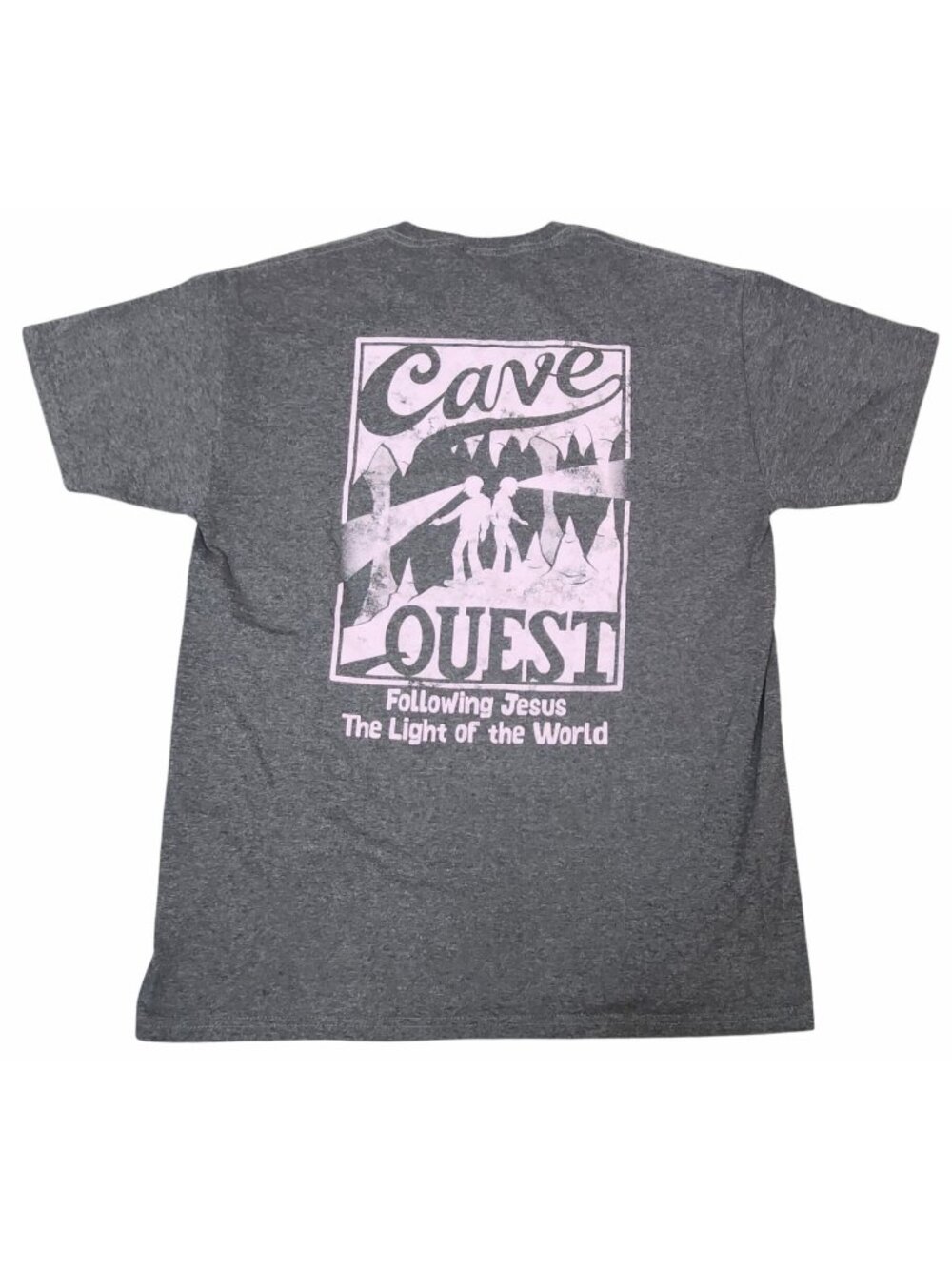 Unisex Fruit of the Loom Cave Crew T-Shirt Medium Following Jesus Quest Tee